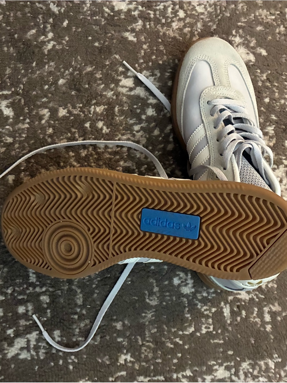 adidas Samba ADV White with Gum Sole Women's Sneakers - Picture 4 of 4